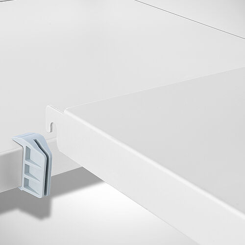 Modular aluminium shelf-system: Corner connector for mountable shelves (corner shelf) 