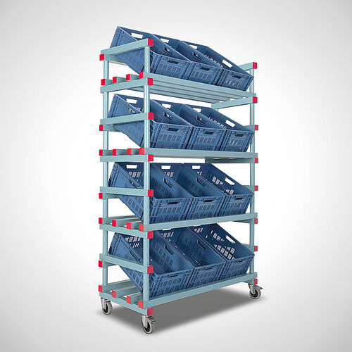 Storage rack made of plastic Type LR-K-4-3, Art.-Nr. 59.01.00.13 