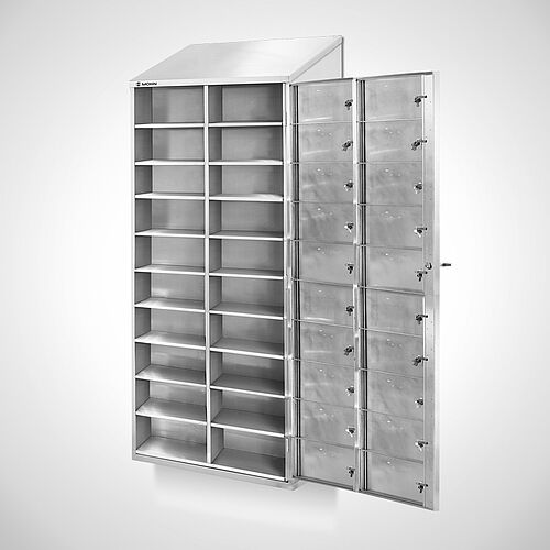 Wandhängender Wäsche-Ausgabeschrank Typ WAS-WH-VA-EU 2/10, Art.-Nr. 45.10.07.53