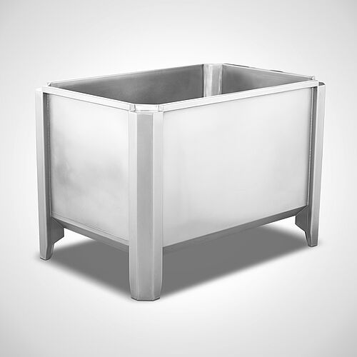 Stacking container Highline without bottom slope on stacking feet Type STB-H-OG F 490 Liter, item no. 49.00.04.05 