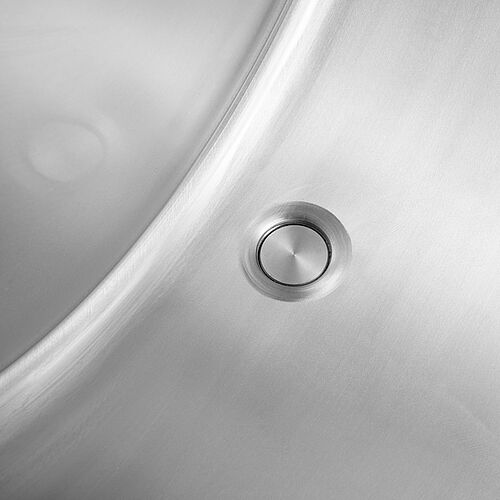 Mixing trough inside trough: on front side with hygienic drain 