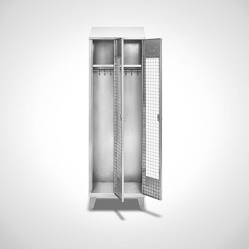 Custom-made locker made of stainless steel Type GS-AF-VA-2-25-SON (compartment width 250 mm), ID-No. 21-62910 