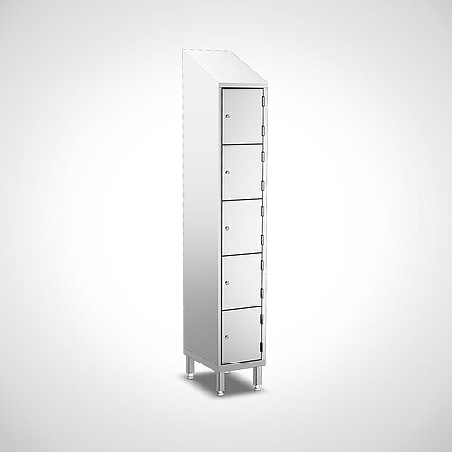 Compartment cupboard Type FS5-AF-VA-EU-G with 5 compartments - 300 mm compartment width, art. no. 45.10.05.50 