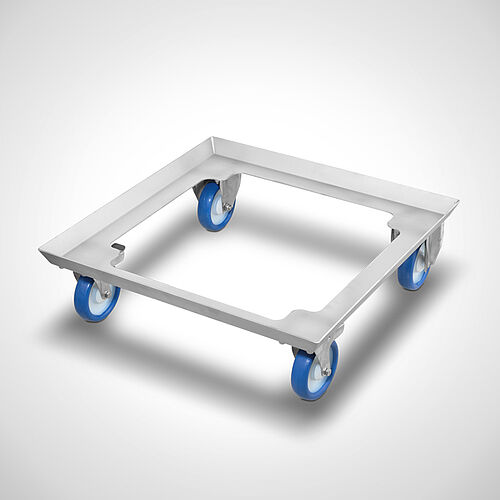 Stainless steel trolley, Id. No. 22-62012-2 for bin with hopper bottom, Id. No. 22-62012-1 