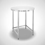 Stainless steel table, round-design, Type AT-U-SON, ID 20-60006, topside 