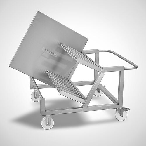 Lid transport trolley type DW, art. no. 41.00.00.30, For transport and storage of lids 