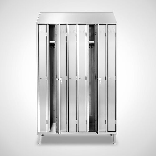 Space-saving clothes cabinet Type RSG-AF-VA 8, stainless steel, art.- no. 18.17.08.02