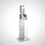 Hygiene rack with paper basket, paper dispenser for disinfection and handdisinfection dispenser