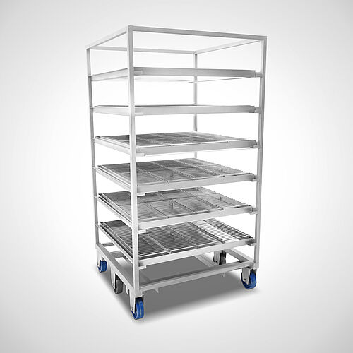 Roast trolley made of stainless steel Type BRTW-6-1010, ID 16-63465.5 