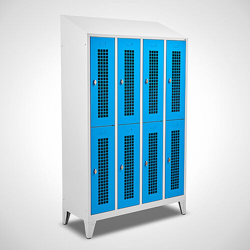 Locker, two-storey Type GS2-AF-ST-EU 4 compartment-300 mm compartment width, art. no. 45.00.04.16 