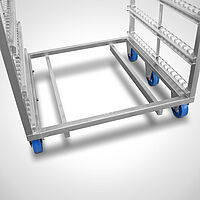 Detail: Chassis from smoke trolley Type M-shape-SON with heat resistant wheels 