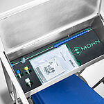 Shadowbard Type SHB-HS, equipped in a storage trolley with low pressure cleaning set and nozzles