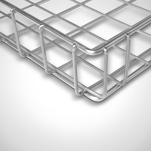 Wire-mesh basket, angular-shaped - not stackable 