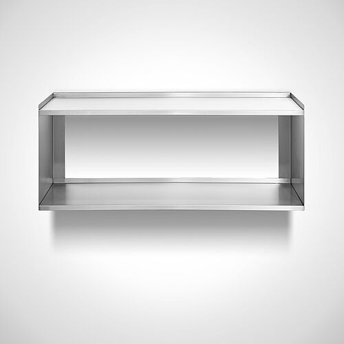 Wall-mounted spice rack with 2-floors made of stainless steel Type GWB, art. no. 21.00.20.08