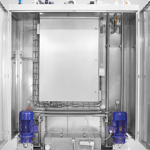 Cabin washing system Type KWA-UDT, art. no. 11.10.02.91, machine room 
