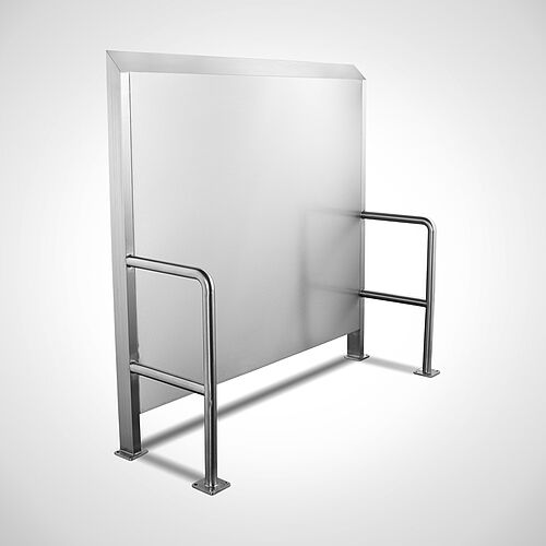 Hygiene rear-wall with feet frame Type H-RW/S 157-150, art. no. 11.00.00.36 