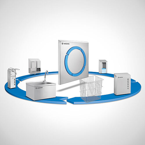 Simply create your hygiene wall yourself - select the equipment you require under Accessories 