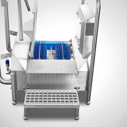 Hygiene station Type Clean-Check Highline, Detail: brush grate turn up 
