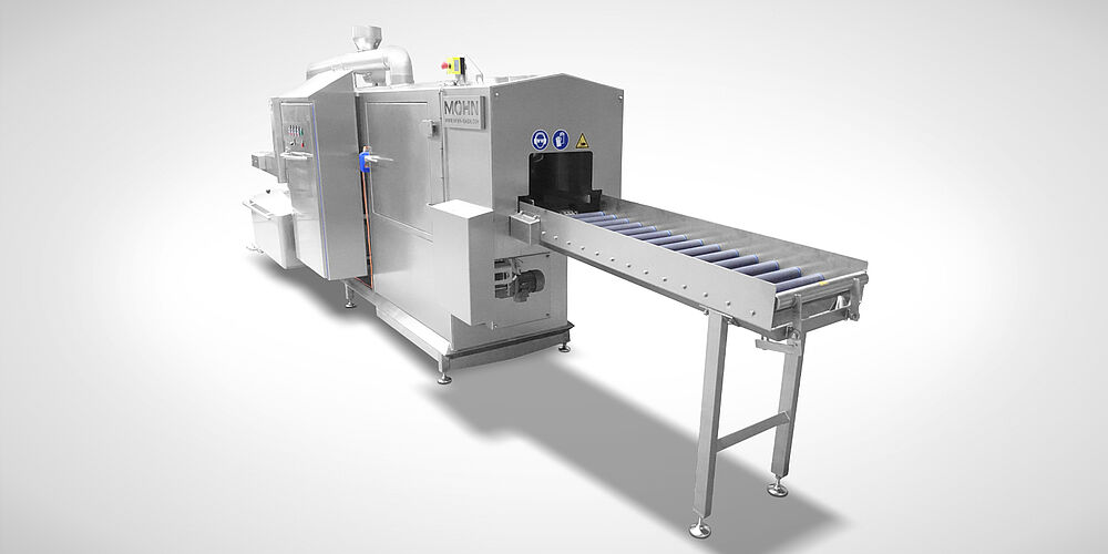 Industrial washer for cleaning cans, buckets and bagged goods Type DLWA-250-CWS 201-1 HIGHLINE | Mohn GmbH 
