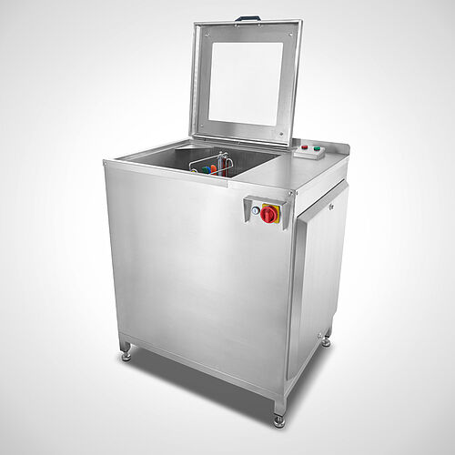 Knife basket pressure cleaner Type MKDR, (Lid with glass for better presentation!) 
