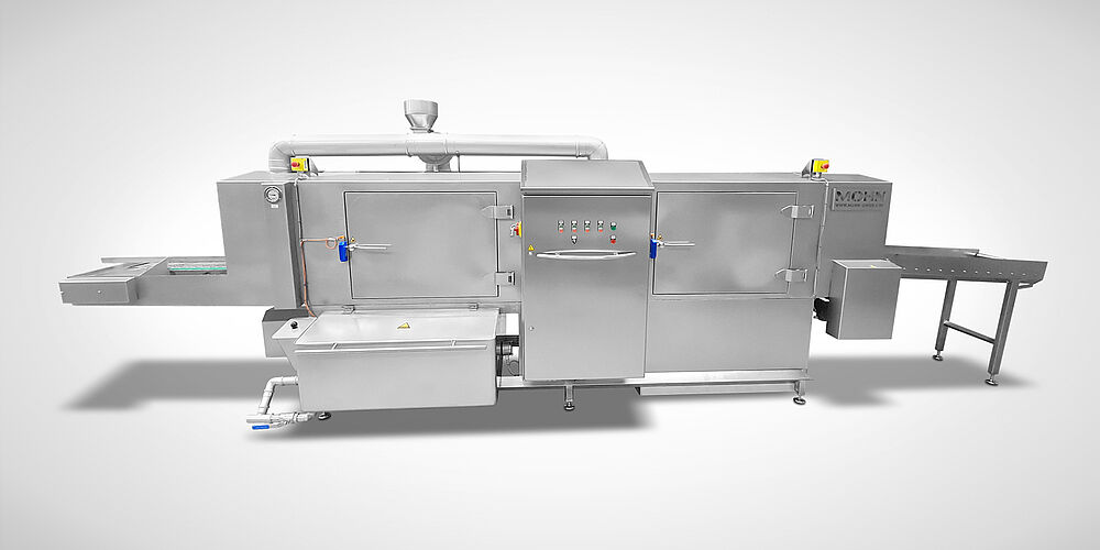 Industrial washer for cleaning cans, buckets and bagged goods Type DLWA-250-CWS 201-1 HIGHLINE | Mohn GmbH 