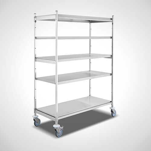 TEO, new professional kitchen/horeca trolley with 3 adjustable shelves