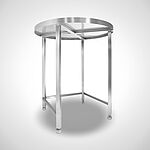 Stainless steel table, round-design, Type AT-U-SON, ID 20-60006, underside