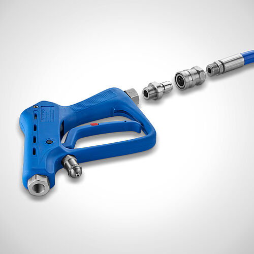 Pistole Typ ST 3100 mit Kupplungsstecker KS-1/2"-AG+Schnellkupplung SK-1/2"-IG