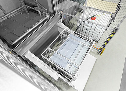 Cabin washing system Type KWA-Rotar, different container designs and sizes washable 