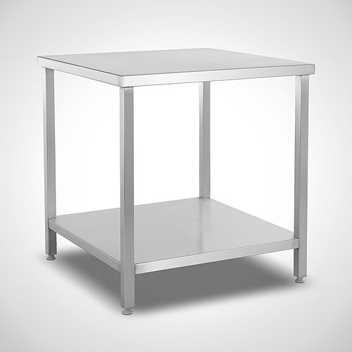 Solid machine table with intermediate shelf made of stainless steel Type MTS-ZK, art. no. 22.00.01.45 