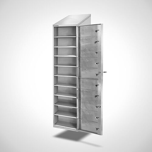 Wandhängender Wäsche-Ausgabeschrank Typ WAS-WH-VA-EU 1/10, Art.-Nr. 45.10.07.52 