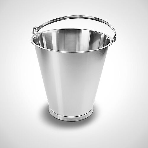 Stainless steel bucket with reinforced floor band (volume 15 ltr.), item no. 48.00.00.00