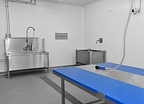 Parts washing station with an fish partition table, ID 20-64606 