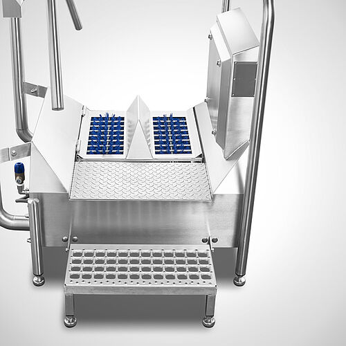Hygiene station Type Clean-Check Highline, Detail: brush grate turn down 