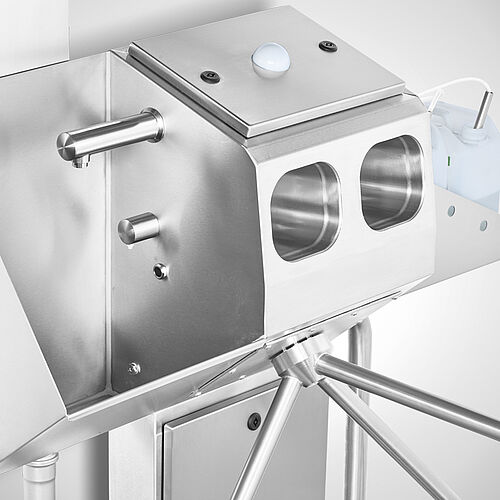 Hygiene Station Type Check-In-Station Ecoline, detail: Handwash basin with contactless fittings for water and soap