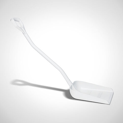 Ergonomic plastic shovel Type SCH-K/A in white color, art. no. 00.05.60.35