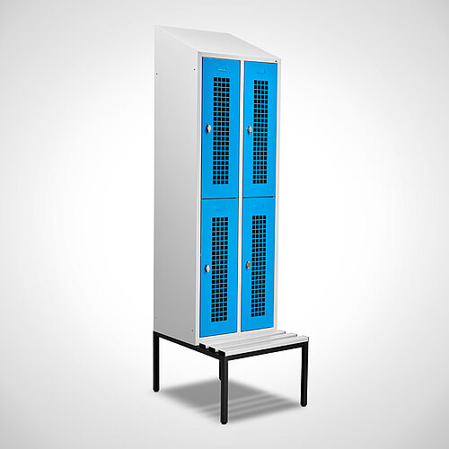 Locker, two-storey Type GS2-SB-ST-EU 2 compartment-300 mm compartment width, art. no. 45.00.04.32 