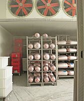 kebap-tranport rack in shock deep-freezers 
