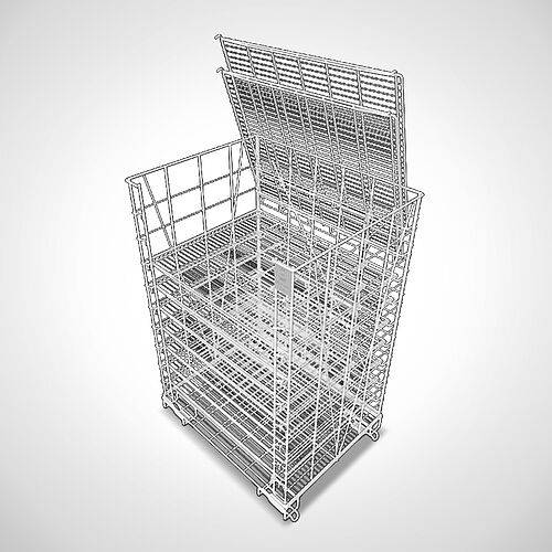 Ripening rack for cheese with hinged grids 
