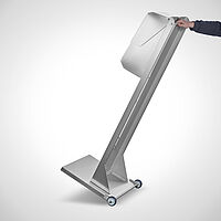 Hand disinfection device Typ Desipower V with wheels and handle, art. no. 10.00.15.16+10.00.15.08 
