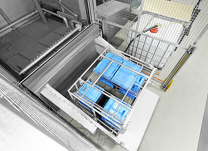 Cabin washing system Type KWA-Rotar, different container designs and sizes washable 