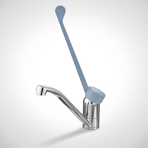 Single lever mixer tap with elbow operating lever art. no. 97.13.87.53 