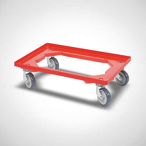 Plastic trolley Type KSR-R, Color: red, art. no. 40.00.00.58 