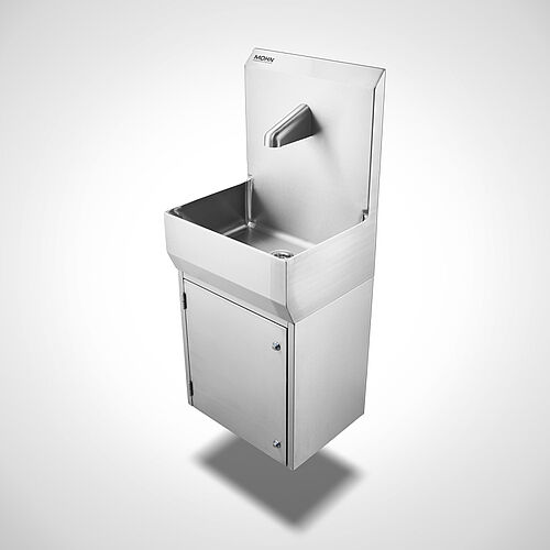 Wall-mounted base cabinet Type US-HWB-W/L 41 and hand wash basin Typ HWB-HL 1 