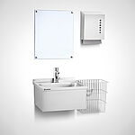 Hand wash basin Type HWB-SA 55 with optionally hygiene equipment