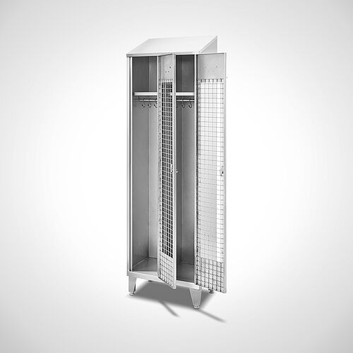 Custom-made locker made of stainless steel Type GS-AF-VA-2-25-SON (compartment width 250 mm), ID-No. 21-62910