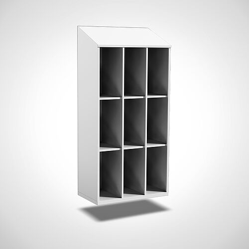 Wall-mounted compartment cupboard Type FS3-WH-ST-EU-O, 9 compartments with 300 mm compartment width, art. no. 45.00.06.04 