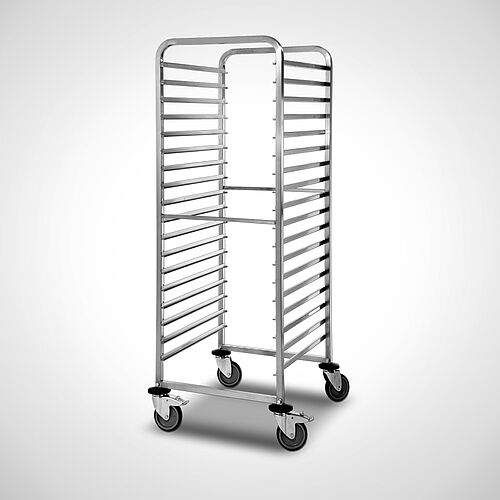 Gastronorm shelf-cart Type GNW-18-2-1 with 7 layers for GN 2/1 + 2x GN 1/1 sheets, item no. 49.00.02.72 