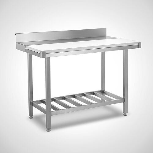 Stage-work tablewith intermediate floor and hdpe plastic plate Type SAH-R