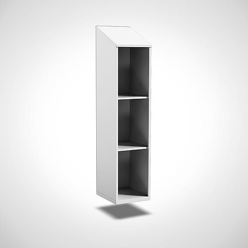 Wall-mounted compartment cupboard Type FS3-WH-ST-EU-O, 3 compartments with 400 mm compartment width, art. no. 45.00.06.01 